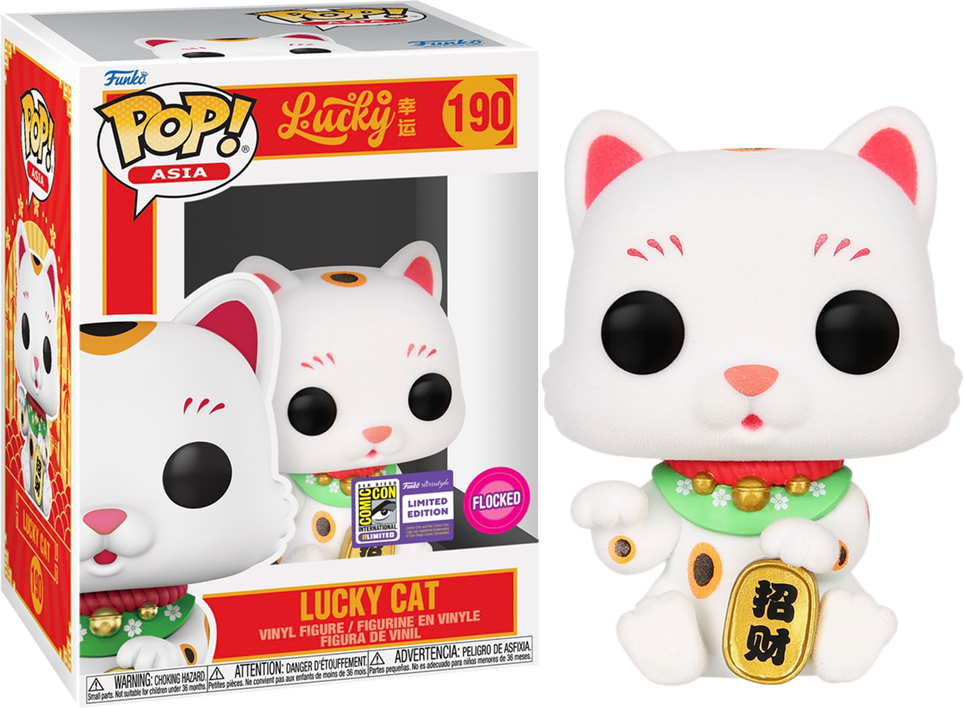 2023 SDCC -  Lucky Cat Flocked Pop! Vinyl Figure