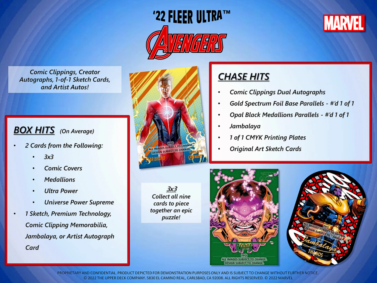 Marvel Comics 2022 Fleer Ultra Avengers Trading Cards Display Booster |  Rogue Online Pty Ltd