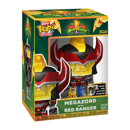 PRÉCOMMANDE - POWER RANGERS - Figurine Pop! en vinyle Bitty Bot Megazord avec Ranger rouge