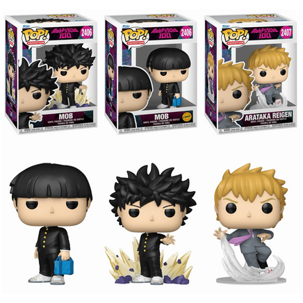 PRE-ORDER - MOB PSYCHO 100 - POP! VINYL - CHASE BUNDLE (SET OF 3) - Rogue Online Pty Ltd