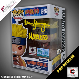 PRE-ORDER - NARUTO - Naruto Uzumaki Pop! Vinyl - EXCLUSIVE 9500PCS LIMITED EDITION - SIGNED BY MAILE FLANAGAN - JSA CERTIFIED - CHALICE PRE-RELEASE EDITION