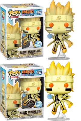 Naruto: Shippuden Naruto Kurama Link Mode Exclusive Pop! Vinyl - CHASE BUNDLE