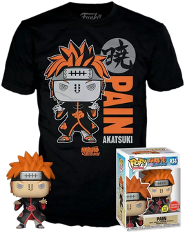 NARUTO SHIPPUDEN - Pain Glow Pop! Vinyl Figure & Tee - GameStop Exclusive