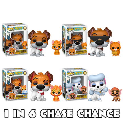 PRE-ORDER - OLIVER & COMPANY (1988) - POP! VINYL - 1 IN 6 CHASE CHANCE BUNDLE (SET OF 3) - Rogue Online Pty Ltd