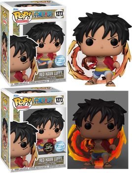 ONE PIECE - Luffy Red Hawk Exclusive Pop! Vinyl - CHASE BUNDLE