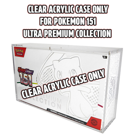 POKEMON 151 ULTRA PREMIUM COLLECTION UPC CLEAR ACRYLIC HARD PROTECTOR BOX STACK CASE