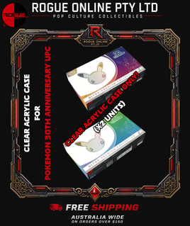PRE-ORDER - POKEMON 30TH ANNIVERSARY UPC CLEAR ACRYLIC HARD PROTECTOR BOX STACK - (BUNDLE OF x 2 UNITS)