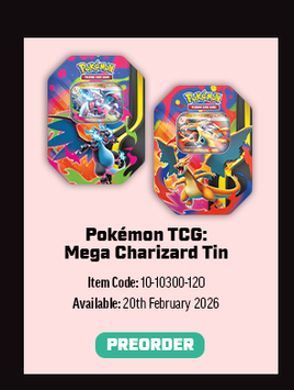 PRE-ORDER - POKÉMON TCG: MEGA CHARIZARD TIN - RANDOM TIN
