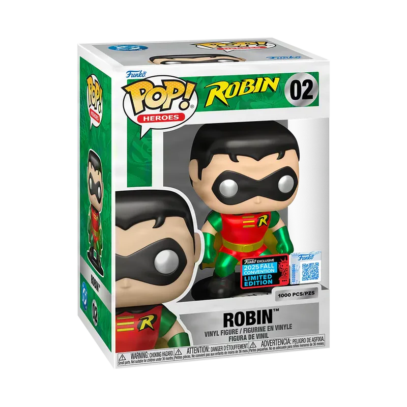 PRE-ORDER - DC HEROES - DC COMICS ROBIN (METALLIC) POP! VINYL + FUNKO ...