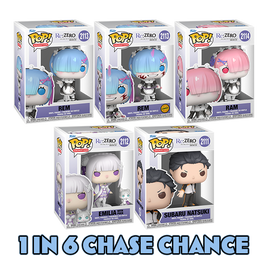 Re:ZERO - STARTING LIFE IN ANOTHER WORLD POP! VINYL FIGURE - BUNDLE (SET OF 4) - 1 IN 6 CHASE CHANCE