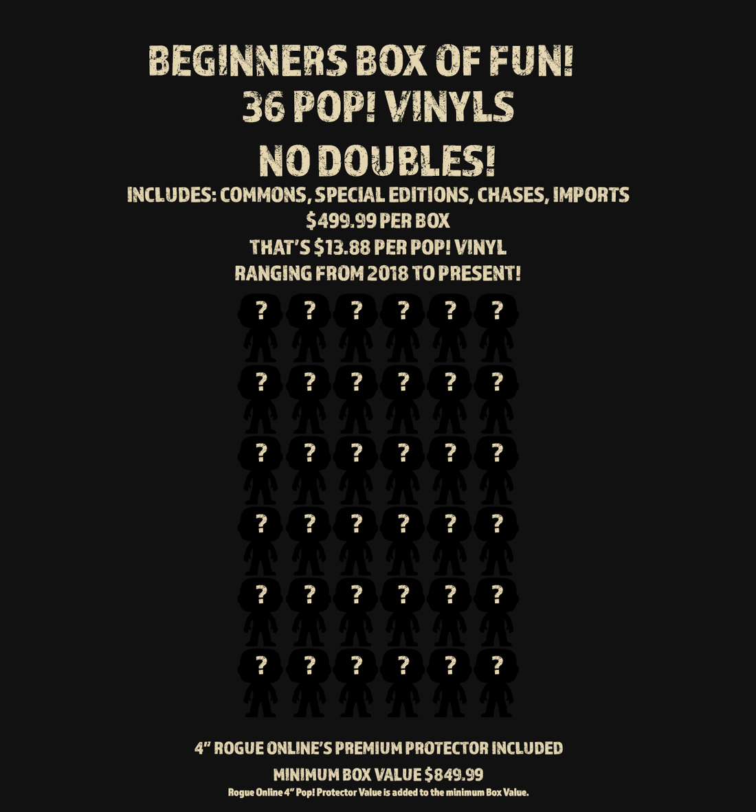 BEGINNERS BOX OF FUN - 36 Pop! Vinyl Box| Rogue Online Pty Ltd