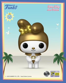 SANRIO - MY MELODY (METALLIC) POP! VINYL - 2025 SDCC - LIMITED EDITION - SHOW EXCLUSIVE STICKER