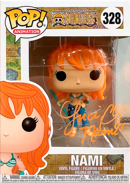 ONE PIECE: Nami Pop! Vinyl SIGNED by English Voice Actress, Luci Christian - JSA CERTIFIED