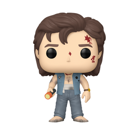 STRANGER THINGS - Figurine Pop! en vinyle exclusive de Steve (Battle Damage)