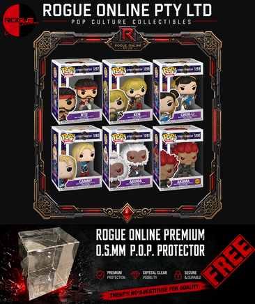 STREET FIGHTER - RYU, KEN, CHUN-LI, CAMMY & AKUMA POP! VINYL - CHASE BUNDLE EXCLUSIVE EDITION (SET OF 6) - Rogue Online Pty Ltd