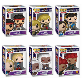 PRE-ORDER - STREET FIGHTER - RYU, KEN, CHUN-LI, CAMMY & AKUMA POP! VINYL - CHASE BUNDLE EXCLUSIVE EDITION (SET OF 6)