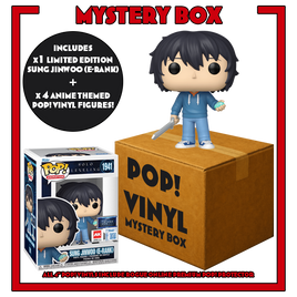 PRE-ORDER - SOLO LEVELING - SUNG JINWOO (E-RANK) POP! VINYL - ANIME EXPO SHOW STICKER - MYSTERY BOX (INCLUDES SUNG JINWOO (E-RANK) & 4 POP! VINYL)