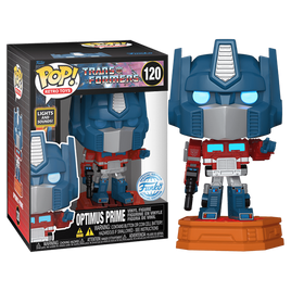 TRANSFORMERS : Optimus Prime avec lumières et sons Figurine Pop! en vinyle exclusive de 6 pouces