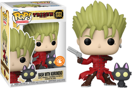 TRIGUN - Pop! Vinyle Vash avec Kuroneko - EXCLUSIVITÉ CRUNCHYROLL
