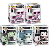 PRE-ORDER - UNIVERSAL MONSTERS - DRACULA, FRANKENSTEIN, THE BRIDE & INVISIBLE MAN (ANIME) POP! VINYL FIGURE - CHASE BUNDLE (SET OF 5)