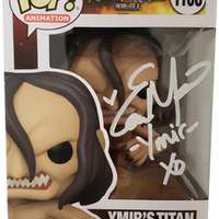 Attack On Titan: YMIR'S TITAN Pop! Vinyl SIGNED by ELIZABETH MAXWELL - JSA CERTIFIED