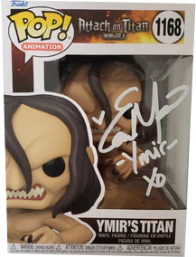 Attack On Titan: YMIR'S TITAN Pop! Vinyl SIGNED by ELIZABETH MAXWELL - JSA CERTIFIED