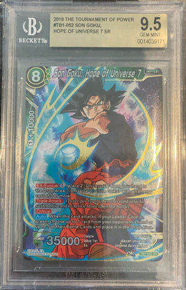 DBZ - 2018 The Tournament of Power - Son Goku, Hope of Universe 7 SR - BECKETT (BGS) 9.5