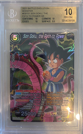 DBZ - 2021 Battle Evolution Booster - Son Goku, The Path to Power SR - BECKETT (BGS) 10