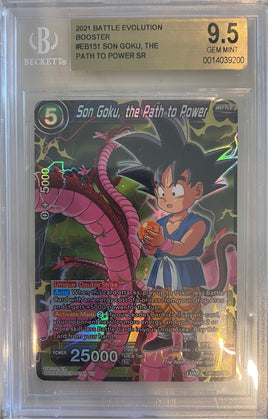 DBZ - 2021 Battle Evolution Booster - Son Goku, The Path to Power SR - BECKETT (BGS) 9.5