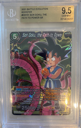 DBZ - 2021 Battle Evolution Booster - Son Goku, The Path to Power SR - BECKETT (BGS) 9.5