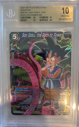 DBZ - 2021 Battle Evolution Booster - Son Goku, The Path to Power SR - BECKETT (BGS) 10