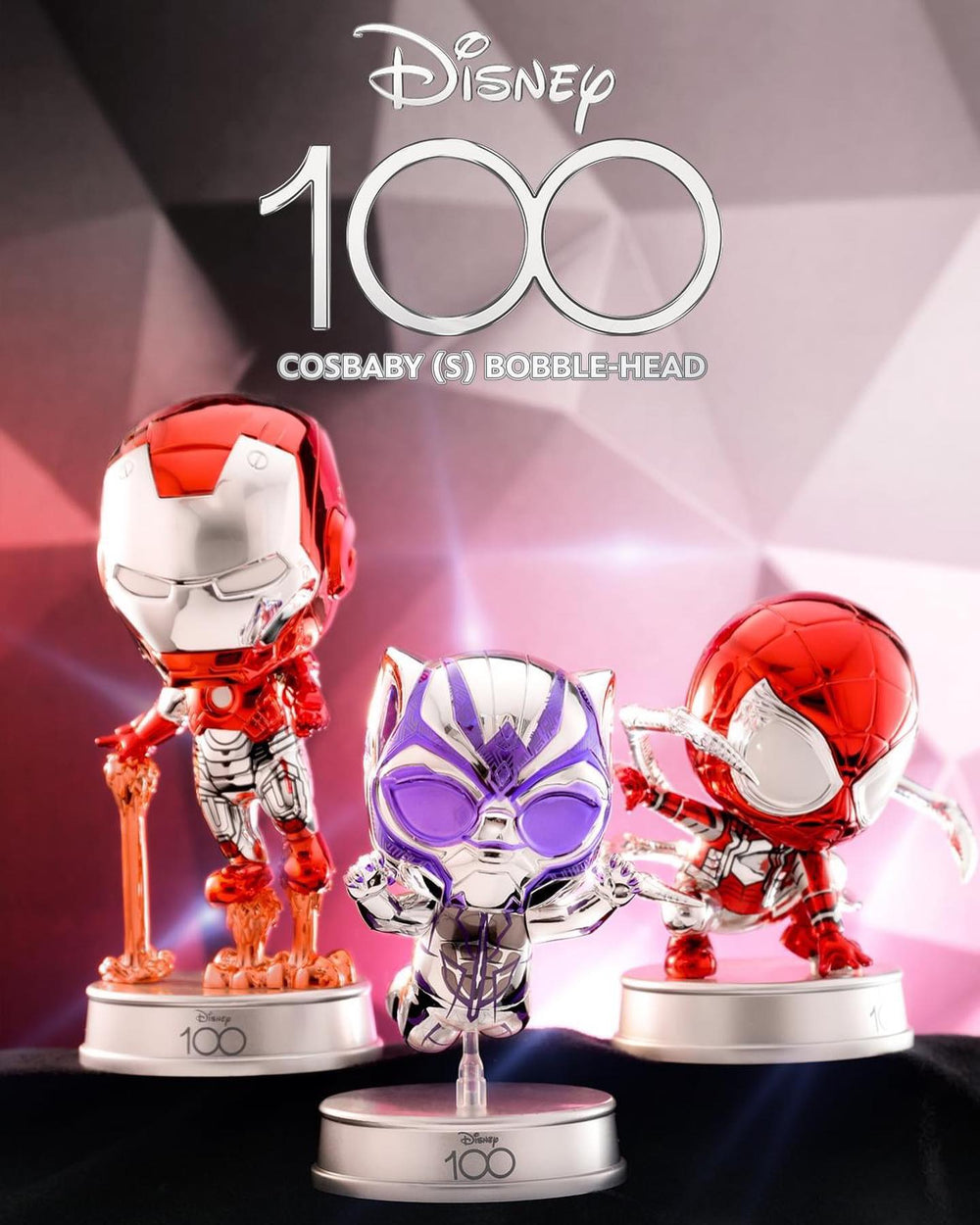 HOT TOYS - DISNEY 100 - Metallic Marvel Cosbaby (Bundle Set of 3)