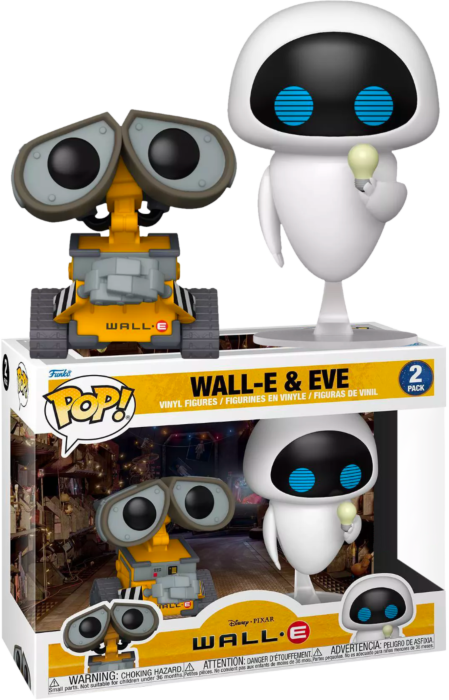 Wall-E - Wall-E & Eve with Lightbulb Pop! Vinyl Figure 2-Pack