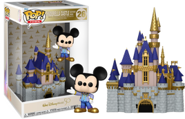Walt Disney World - 50e anniversaire de Mickey Mouse avec le château de Cendrillon Pop! Town Vinyl - EXCLUSIF