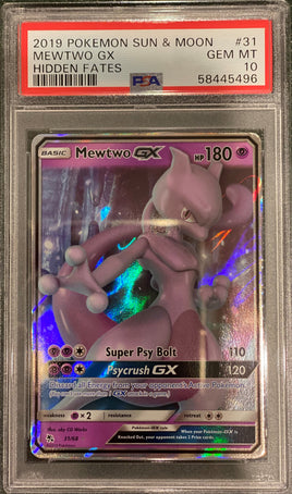 Pokemon - 2019 Sun & Moon Mewtwo GX 31/68 - PSA 10 - #58445496