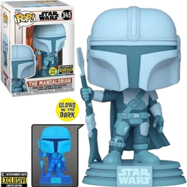 Star Wars The Mandalorian - Mandalorian Hologram Glow Pop! Vinyl - EE Exclusive