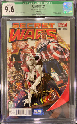CGC GRADÉ - Secret Wars #1 Marvel - 9.6 Noté #3902680007 - Signé