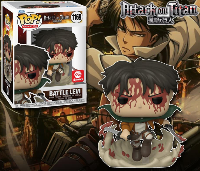 Attack on Titan - Levi Battle Blood-Splattered Pop! Vinyl - AE EXCLUSIVE