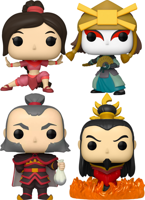 Funko Pop! Avatar The Last Airbender Set of 4: Admiral Zhao, Fire Lord  Ozai, Suki and Ty Lee