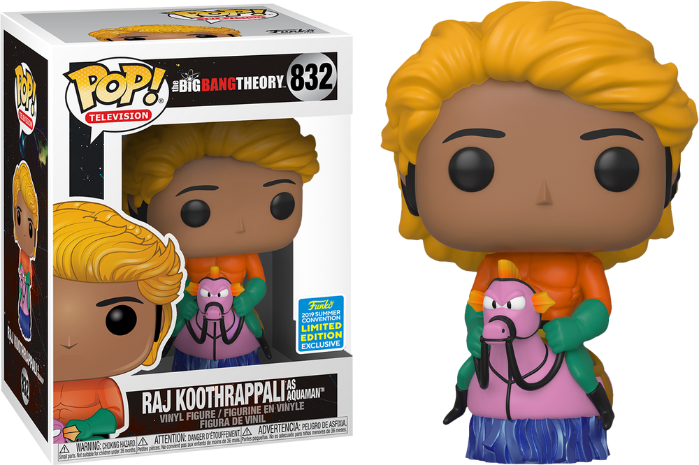 Big Bang Theory - Raj Koothrappali as Aquaman SDCC 2019 Exclusive Pop! Vinyl - Rogue Online Pty Ltd
