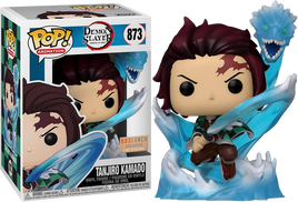 DEMON SLAYER – Tanjiro mit Drache, exklusives leuchtendes, durchscheinendes Pop!-Vinyl – BOX LUNCH EXCLUSIVE