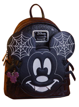 Disney - Spider Mickey Glow in the Dark 10” Faux Leather Mini Backpack