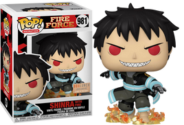 Fire Force - Shinra with Fire Glow Exclusive Pop! Vinyl - BOX LUNCH EXCLUSIVE