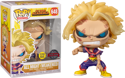 My Hero Academia - All Might Weakened Glow US Exclusive Pop! Vinyl [RS] - Rogue Online Pty Ltd