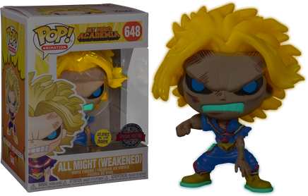 My Hero Academia - All Might Weakened Glow US Exclusive Pop! Vinyl [RS] - Rogue Online Pty Ltd