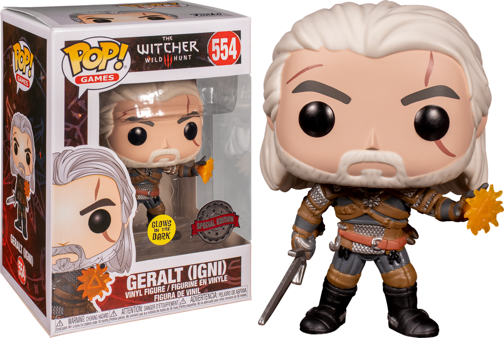 The Witcher 3: Wild Hunt - Geralt Igni Glow in the Dark Pop! Vinyl Figure (RS) - Rogue Online Pty Ltd