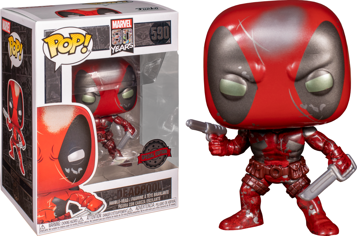 アメコミ Funko POP! Marvel 80th: Deadpool 590 Marvel 80 Years - Deadpool 1st Appearance 590 Special