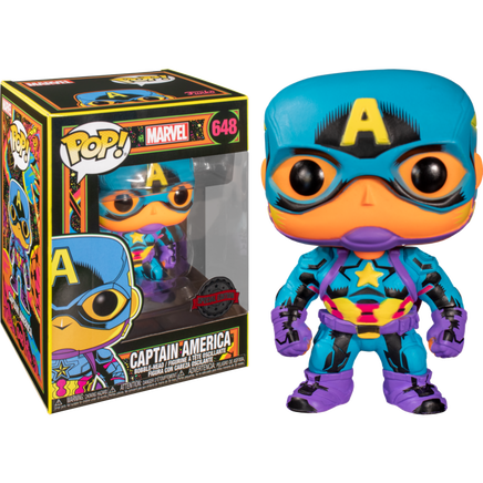Captain America - Captain America Blacklight Exclusive Pop! Vinyl [RS] - Rogue Online Pty Ltd