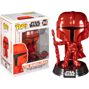 Star Wars: The Mandalorian - The Mandalorian Red Metallic Pop! Vinyl Figure
