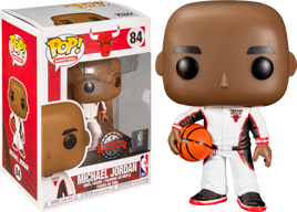 NBA Basketball - Michael Jordan Chicago Bulls White Warm-Up Suit Pop! Vinyl Figure